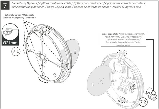 LED PLAFONDLAMP + 3-UREN NOODLAMP IP66 IK10 8W/12W/16W 