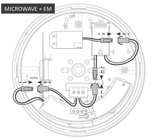 LED PLAFONDLAMP SENSOR + 3-UREN NOODLAMP IP66 IK10 8W/12W/16W