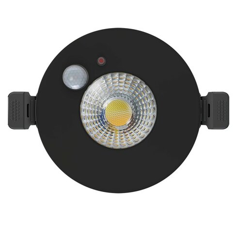 LED INBOUWSPOT MET SENSOR IP65 DIM & CCT-SWITCH 6W 600LM ZWART