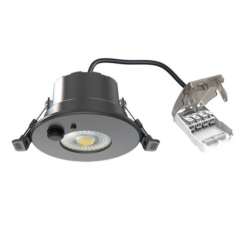 LED INBOUWSPOT MET SENSOR IP65 DIM & CCT-SWITCH 6W 600LM ZWART
