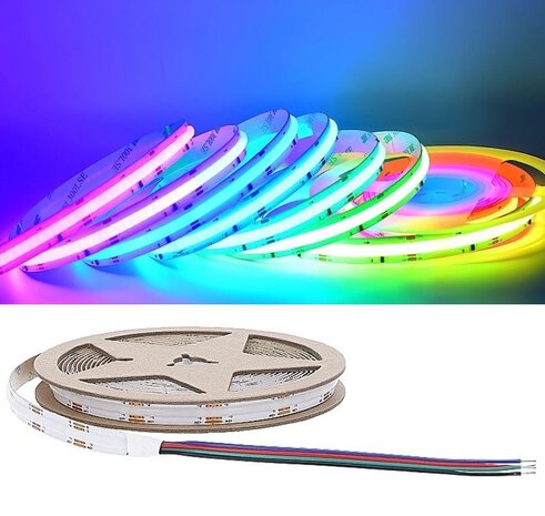 COB LED STRIP MAGIC RGB 420L/M. 24V/DC 14W/M. RGB MAGIC MULTICOLOR