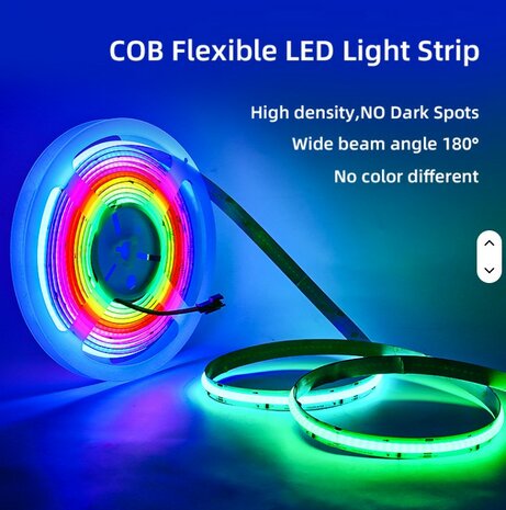 COB LED STRIP MAGIC RGB 420L/M. 24V/DC 14W/M. RGB MAGIC MULTICOLOR