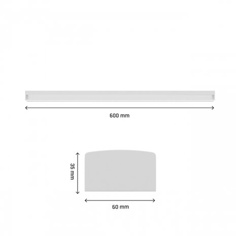 LED BATTEN SUBTILO IP20 60CM 230V 18W 1800LM COLOR-SWITCH