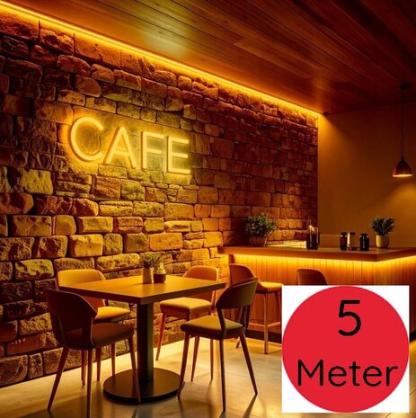 LED NEON FLEX STRIP SPOTLESS IP65 24V/DC 13W/M 2400K AMBER 