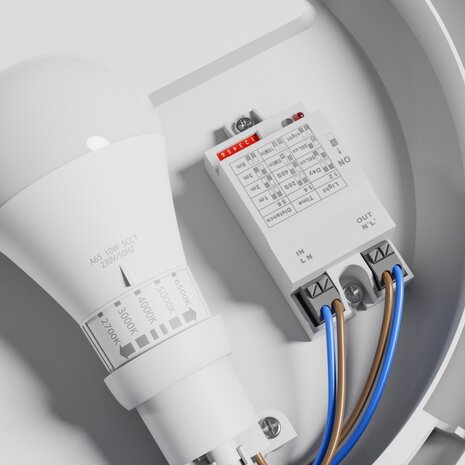 PLAFONDLAMP OMNI WHITE SENSOR IP65 IK08 230V E27 