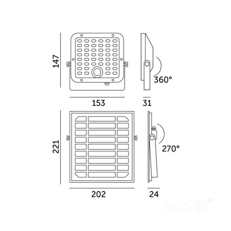 SOLAR LED VERSTRALER SENSOR DIM & 2CCT REMOTE 1500LM 10W