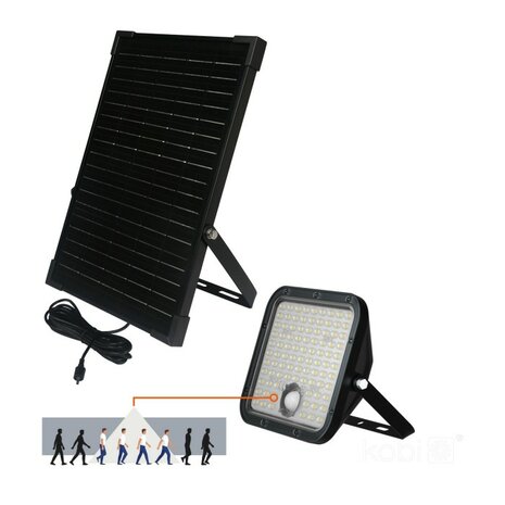 SOLAR LED VERSTRALER SENSOR DIM & 2CCT REMOTE 4800LM 30W