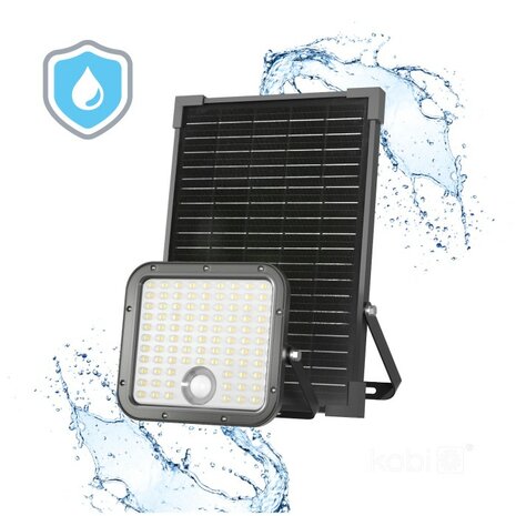 SOLAR LED VERSTRALER SENSOR DIM & 2CCT REMOTE 4800LM 30W