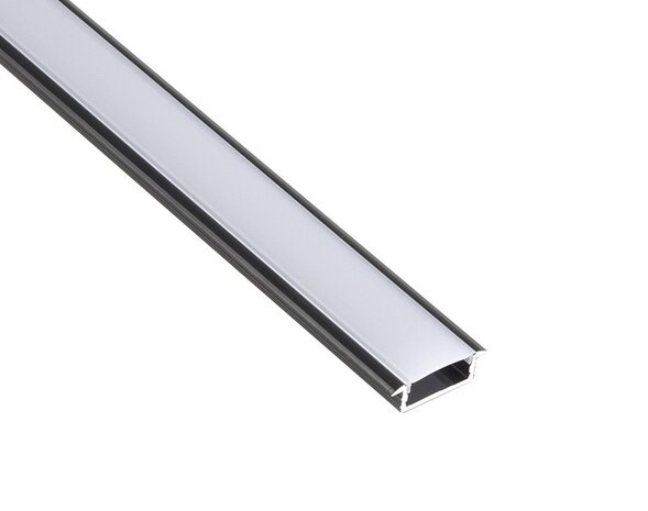 ALUMINIUM PROFIEL XL-INLINE ZWART LED STRIPS TOT 12-MM