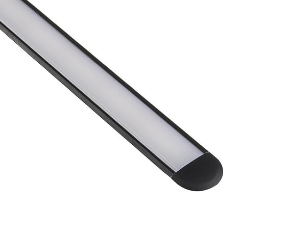 ALUMINIUM PROFIEL XL-INLINE ZWART LED STRIPS TOT 12-MM