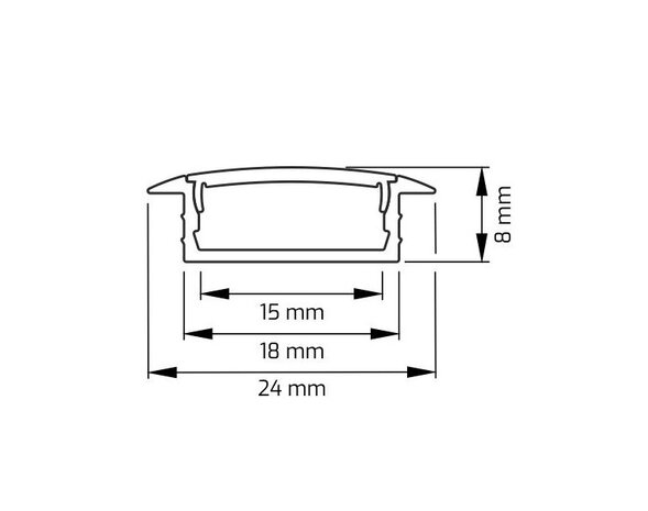 ALUMINIUM PROFIEL XL-INLINE ALU LED STRIPS TOT 12-MM