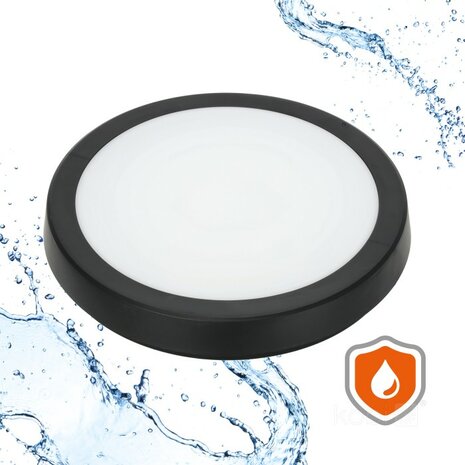 LED PLAFONDLAMP NAIROS BLACK IP65 IK08 230V 24W 3568LM CCT