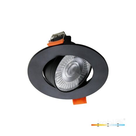 LED INBOUWSPOT ECO ZWART POWER- & CCT-SWITCH IP20