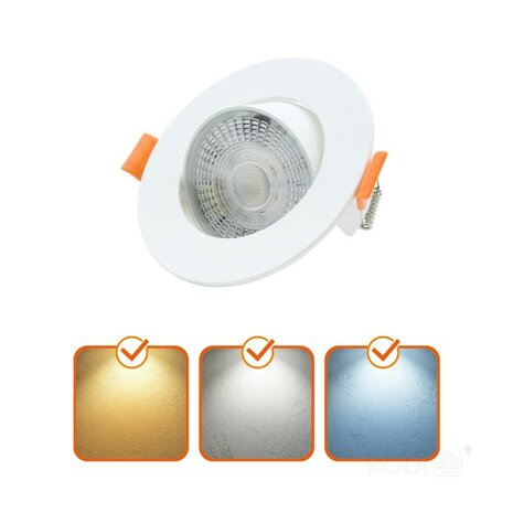 LED INBOUWSPOT ECO WIT POWER- & CCT-SWITCH IP20