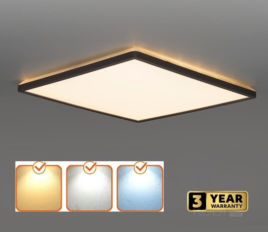 LED PLAFONDLAMP NIVERA ZWART CCT-SWITCH IP54 12W 1600LM 