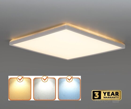 LED PLAFONDLAMP NIVERA WIT CCT-SWITCH IP54 18W 2400LM 