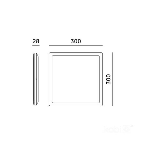 LED PLAFONDLAMP NIVERA ZWART CCT-SWITCH IP54 18W 2400LM 