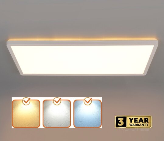 LED PLAFONDLAMP NIVERA WIT CCT-SWITCH IP54 32W 4300LM 