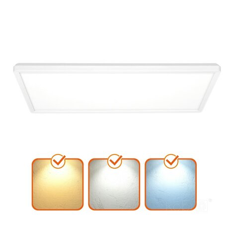 LED PLAFONDLAMP NIVERA WIT CCT-SWITCH IP54 32W 4300LM 