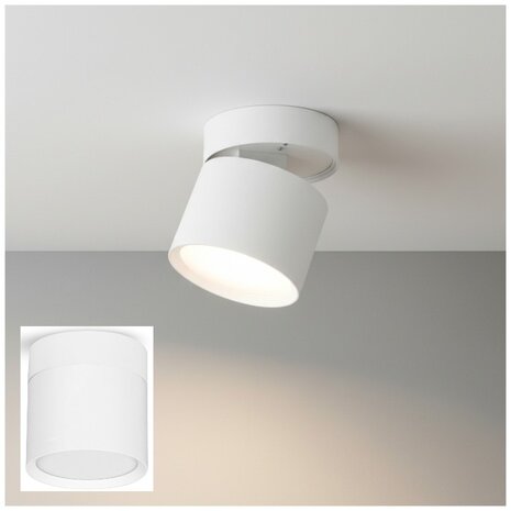 DOWNLIGHTER OPBOUWSPOT GX53 RICHTBAAR IP20 WIT 
