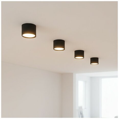 DOWNLIGHTER PLAFONDSPOT GX53 COMPACT IP20 ZWART 