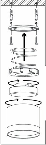 DOWNLIGHTER PLAFONDSPOT GX53 COMPACT IP20 WIT 