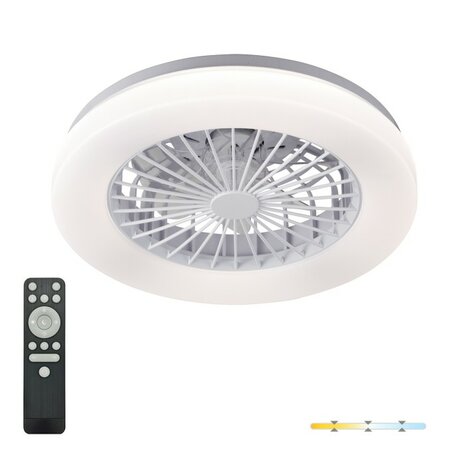 LED PLAFONDLAMP MET VENTILATOR 24W+15W CCT-SWITCH WIT 