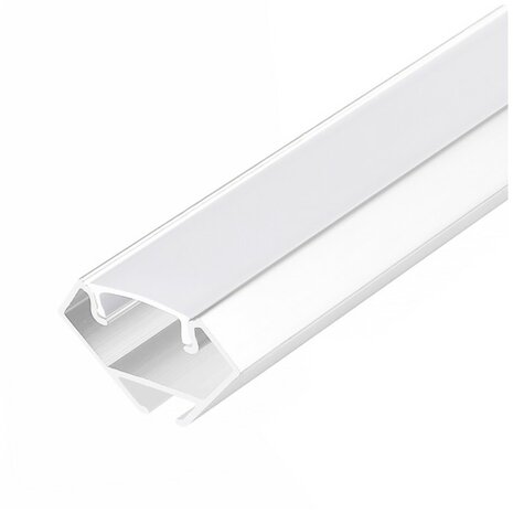 ALUMINIUM HOEKPROFIEL WIT - LED STRIP TOT 12-MM