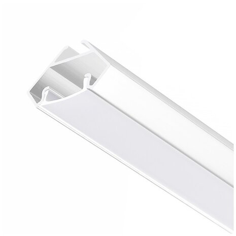ALUMINIUM HOEKPROFIEL WIT - LED STRIP TOT 12-MM