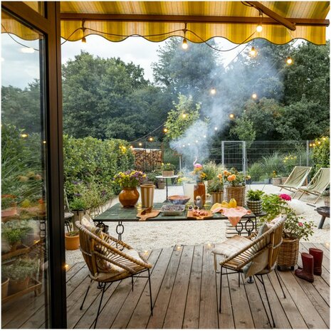 LED BUITENSLINGER SET 10-METER 10 X 1W E27 KOPPELBAAR