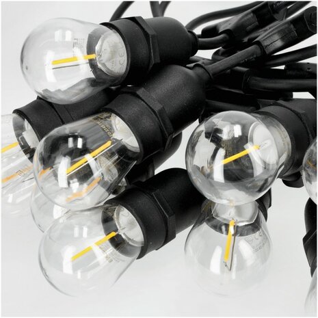LED BUITENSLINGER SET 15-METER 15 X 1W E27 KOPPELBAAR