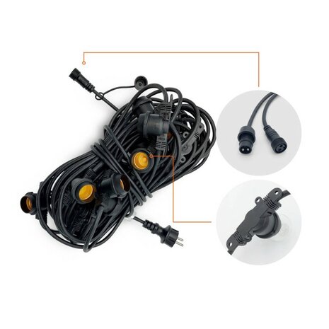 BUITENSLINGER OUTDOOR 20-METER 20 X E27 KOPPELBAAR