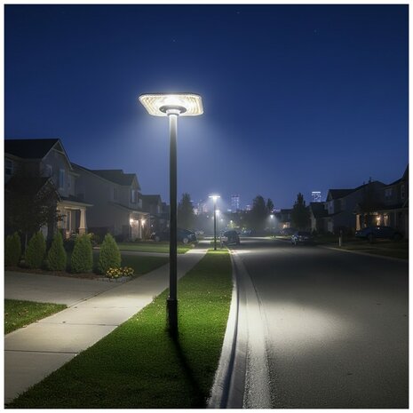 LED SOLAR PARKLAMP SENSOR/REMOTE IP54 25W 3800LM 3CCT