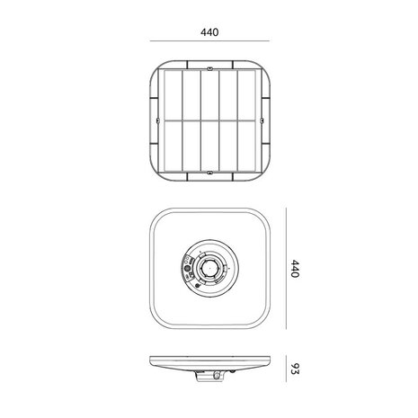 LED SOLAR PARKLAMP SENSOR/REMOTE IP54 25W 3800LM 3CCT