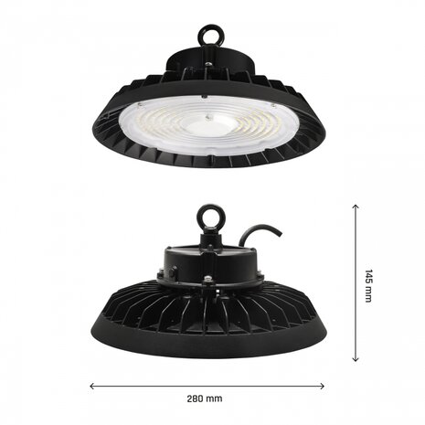 LED HIGH BAY PLATEO POWER-SWITCH 200W/150W/100W DIM 0-10V 