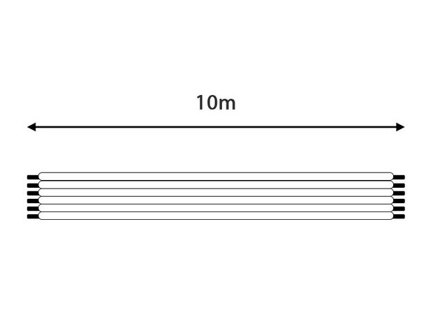 6-ADERIGE LED STRIP KABEL RGB+CCT LED STRIPS 10-METER 