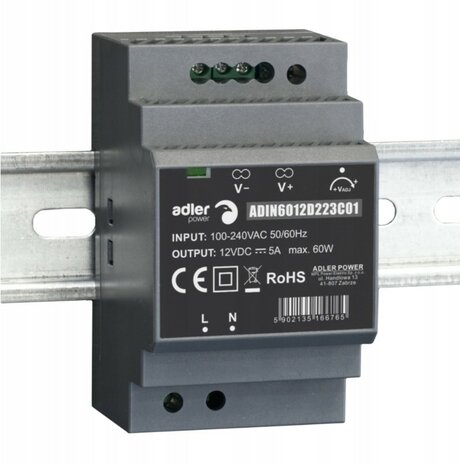 LED DIN-RAIL TRANSFORMATOR 24V/DC 60-WATT 2,50A