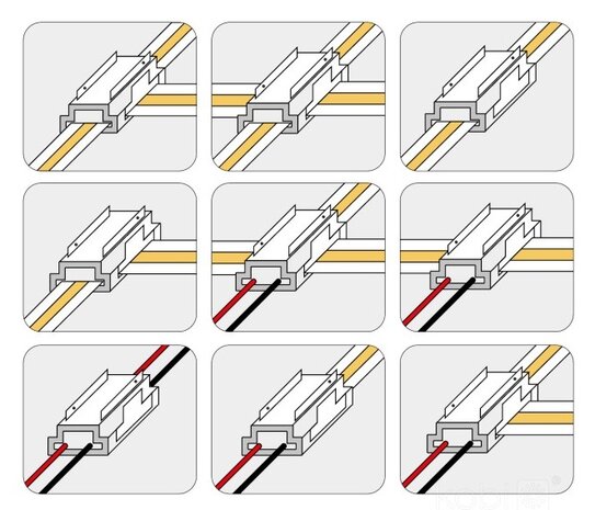 COB LED STRIP CONNECTOR 9 IN 1 COB LED STRIPS 8-MM 