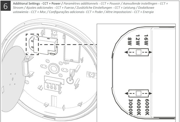 LED PLAFONDLAMP MET SENSOR IP66 IK10 8W/12W/16W 3000K/4000K/6000K 