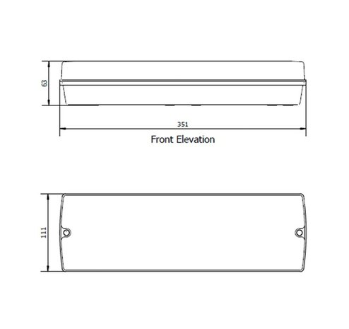 LED NOODVERLICHTING ZWART FROSTED IP66 230V 3W 450LM 