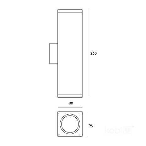 TUINLAMP WANDLAMP QUERK-4 UP/DOWN IP54 230V GU10