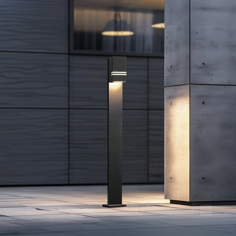 TUINPAAL SOKKELLAMP ZWART 100CM IP44 230V GU10