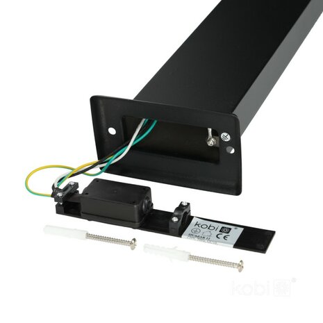 TUINPAAL SOKKELLAMP ZWART 100CM IP44 230V GU10