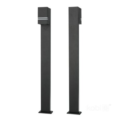 TUINPAAL SOKKELLAMP ZWART 100CM IP44 230V GU10