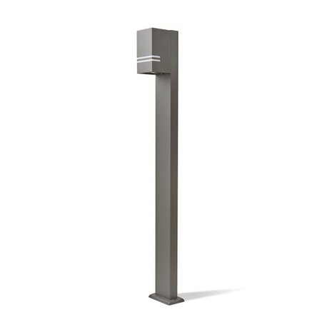 TUINPAAL SOKKELLAMP GRIJS 100CM IP44 230V GU10