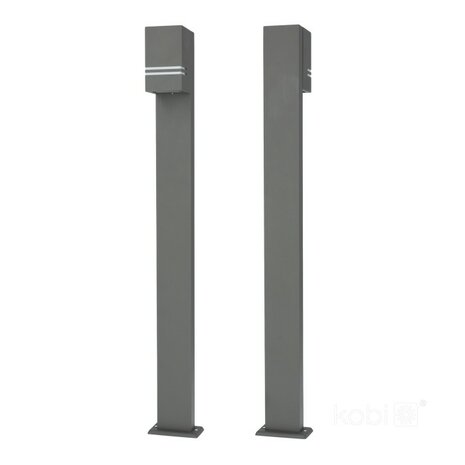 TUINPAAL SOKKELLAMP GRIJS 100CM IP44 230V GU10