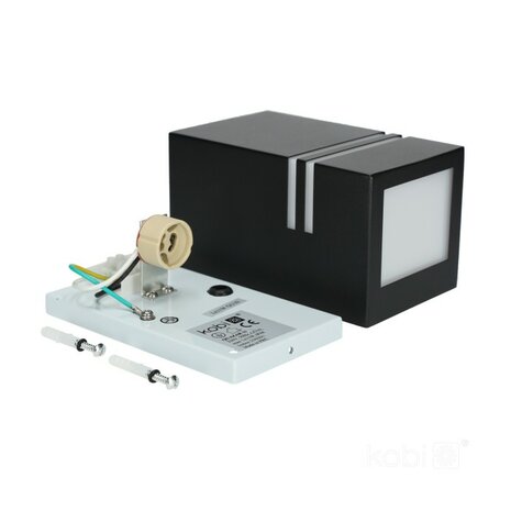 TUINLAMP WANDLAMP ZWART DOWN IP44 230V GU10