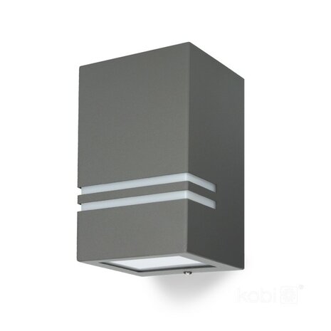 TUINLAMP WANDLAMP GRIJS DOWN IP44 230V GU10