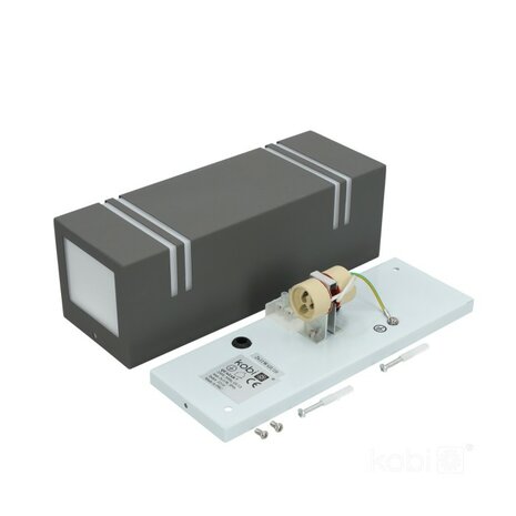 TUINLAMP OUTDOOR WANDLAMP GRIJS UP/DOWN IP44 230V 2XGU10