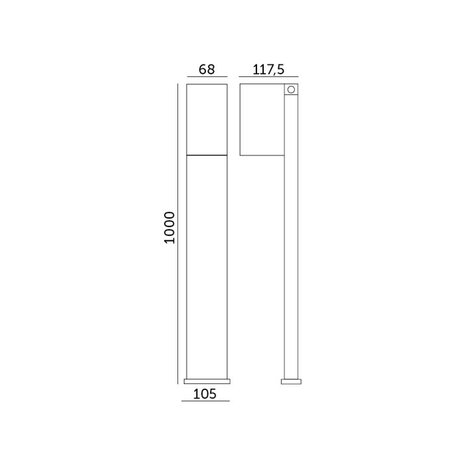 TUINPAAL SOKKELLAMP QUAZAR-15G 100CM IP44 230V GU10